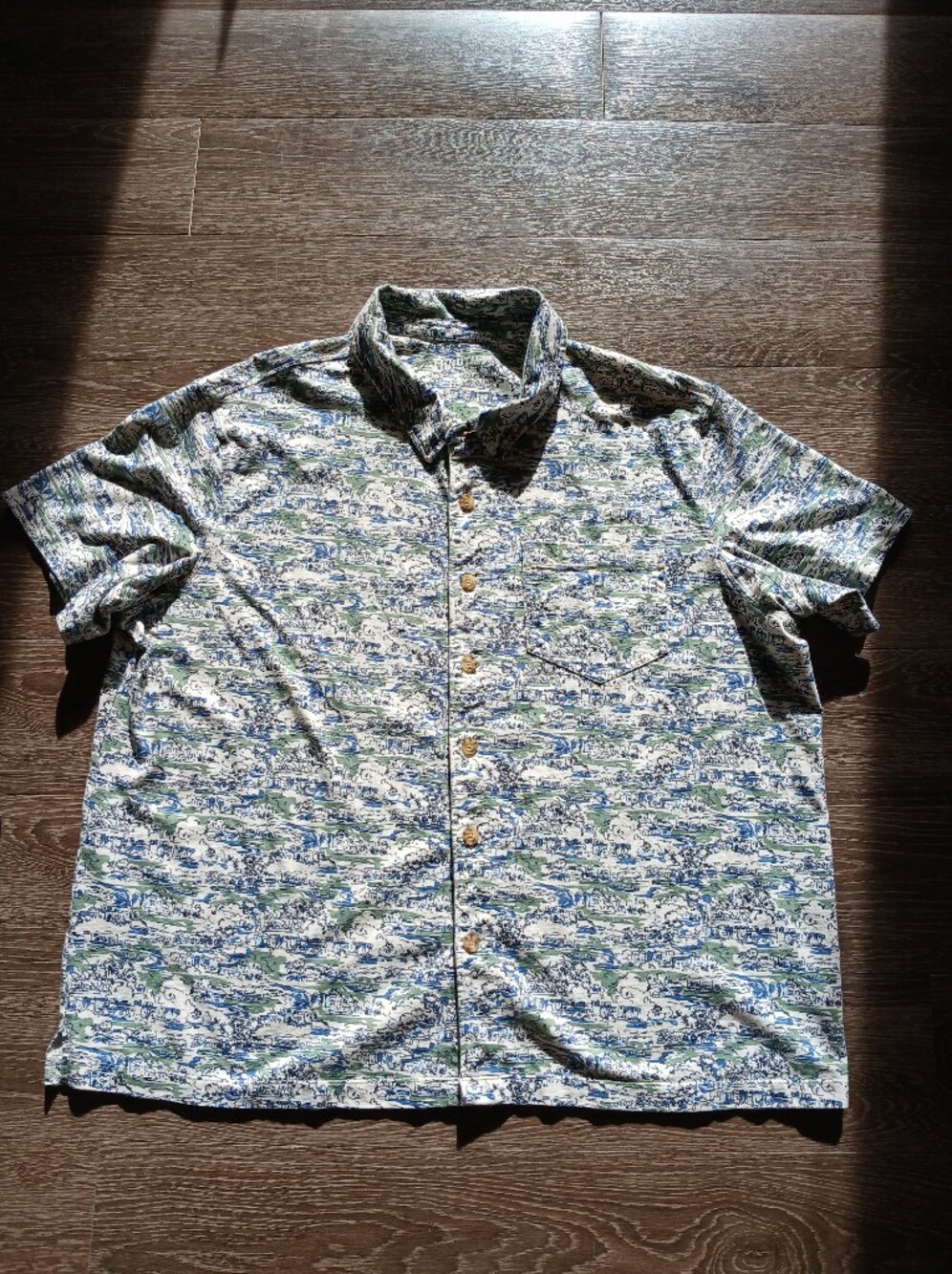 Duluth Trading Co Shirt Mens Sz 2XL Short-Sleeve Button-Down 100% Cotton